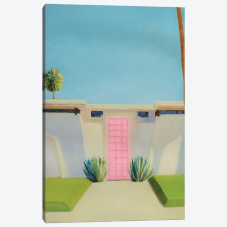 Pink Door Canvas Print #IBA111} by Ieva Baklane Canvas Wall Art