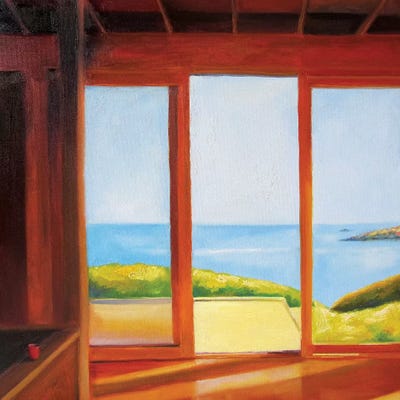 Holiday House (Good Morning) by Ieva Baklane framed canvas print