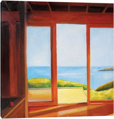 Holiday House (Good Morning) Canvas Art Print - Window Art