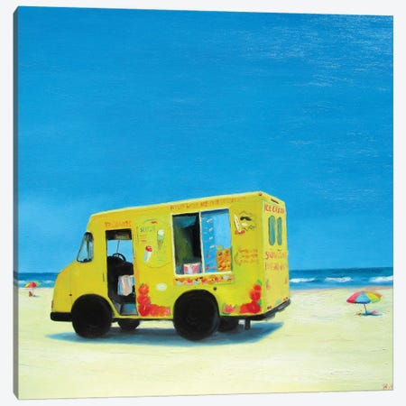 Ice Cream Truck Canvas Print #IBA28} by Ieva Baklane Canvas Artwork