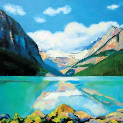 Lake Louise by Ieva Baklane framed canvas print