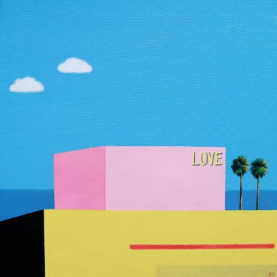 Love At Santa Monica by Ieva Baklane framed canvas print