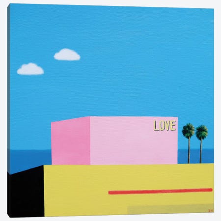 Love At Santa Monica Canvas Print #IBA33} by Ieva Baklane Canvas Print
