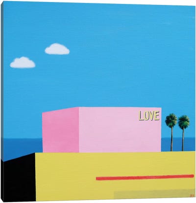 Love At Santa Monica Canvas Art Print - Ieva Baklane
