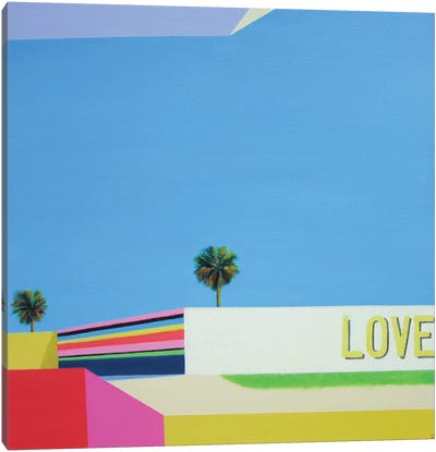 Love In The City Canvas Art Print - Ieva Baklane