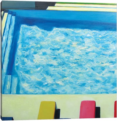 Morning By The Pool Canvas Art Print - Ieva Baklane
