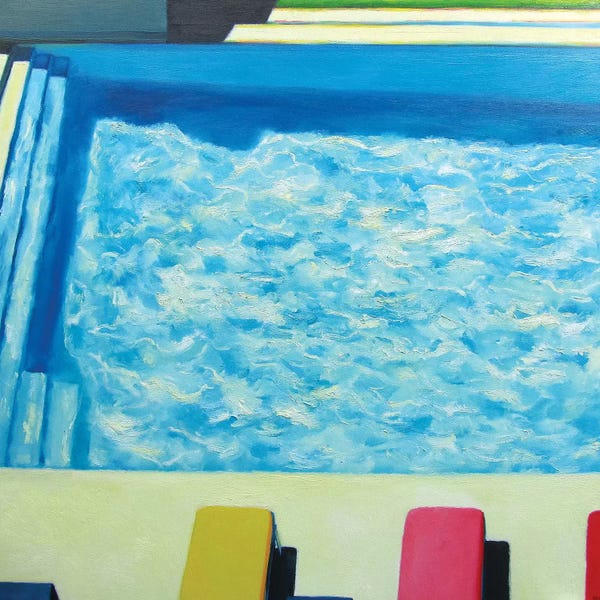 Ieva Baklane: Morning By The Pool by Ieva Baklane
