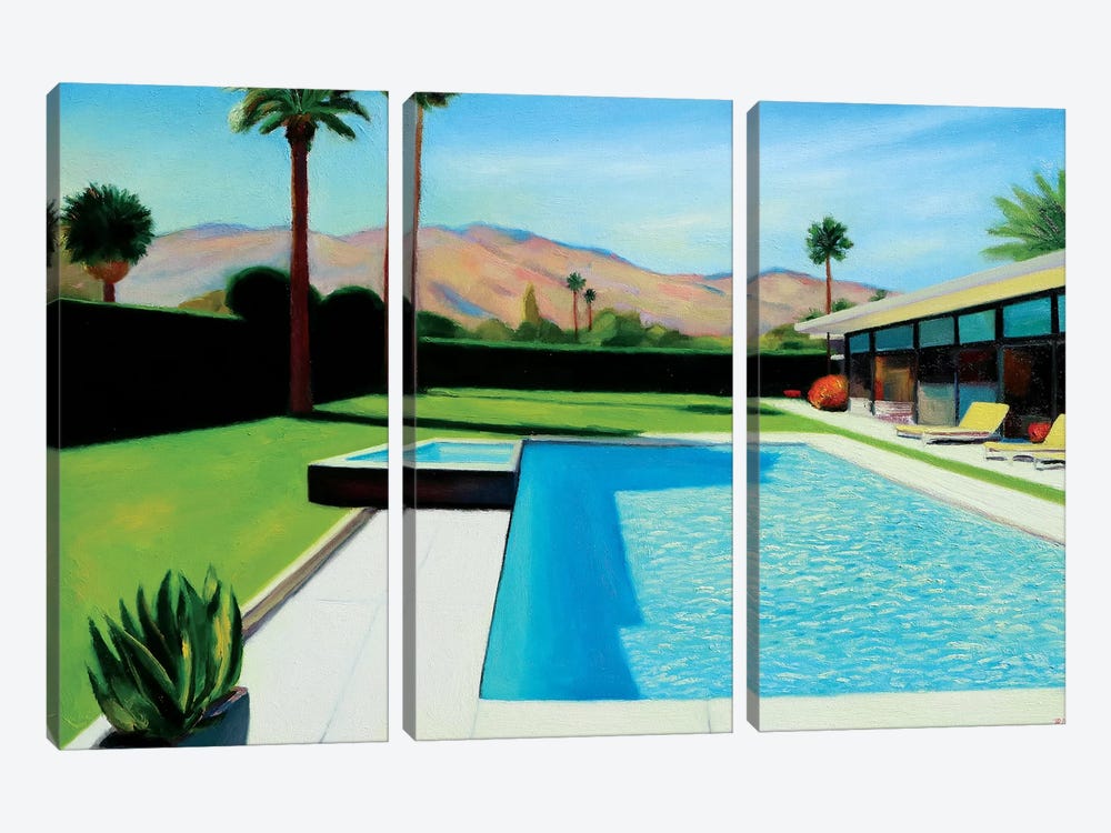 Palm Springs Monday by Ieva Baklane 3-piece Canvas Art Print