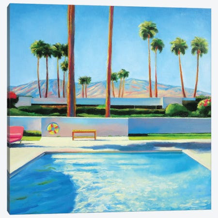 Palm Springs Pool Canvas Print #IBA39} by Ieva Baklane Canvas Art Print