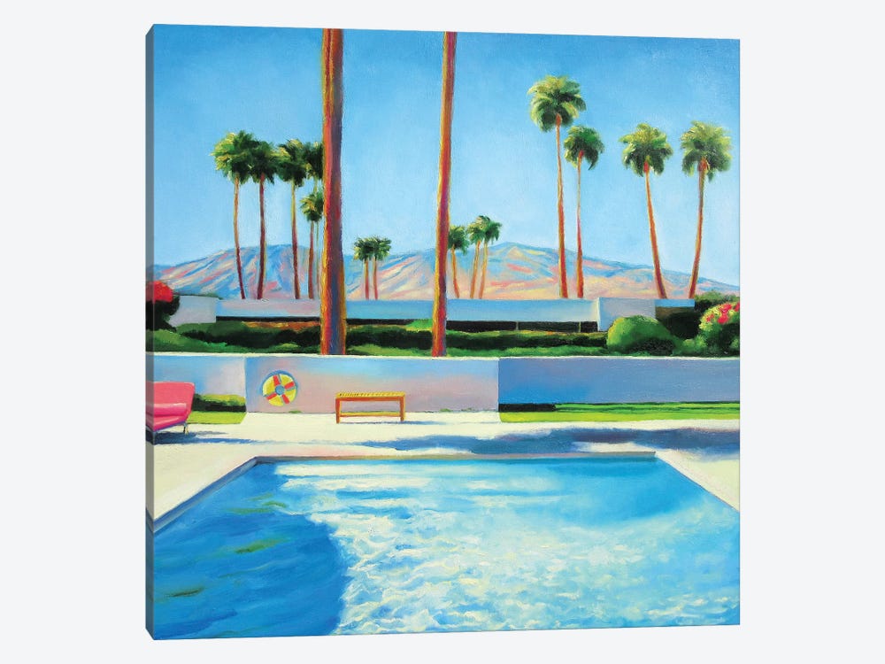 Palm Springs Pool by Ieva Baklane 1-piece Canvas Artwork