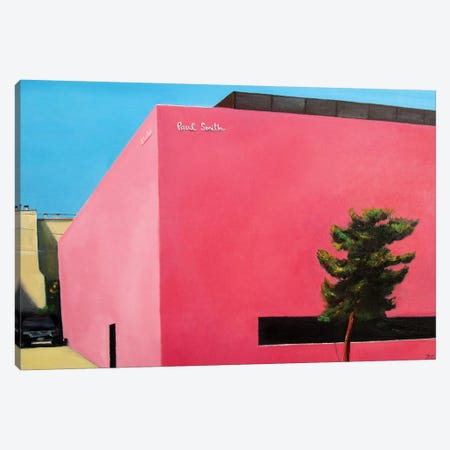 Pink Wall Canvas Print #IBA41} by Ieva Baklane Canvas Wall Art