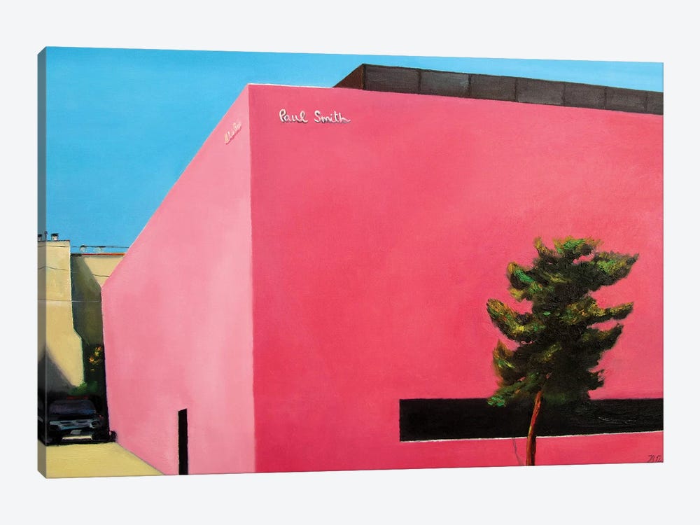 Pink Wall by Ieva Baklane 1-piece Canvas Art Print