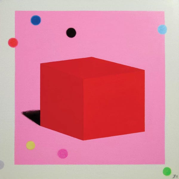 Unexpected Red: Red Cube by Ieva Baklane