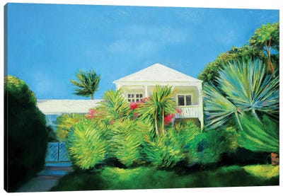 White Villa Canvas Art Print - Ieva Baklane