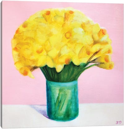 Daffodils Canvas Art Print - Ieva Baklane