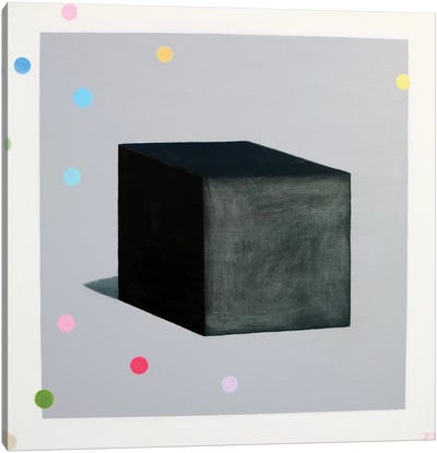 Black Cube And Muses Canvas Art Print - Ieva Baklane
