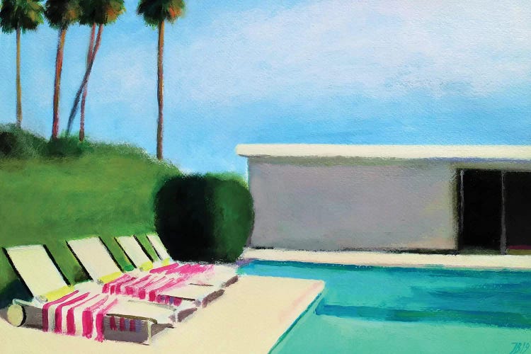 By The Swimming Pool by Ieva Baklane wall art