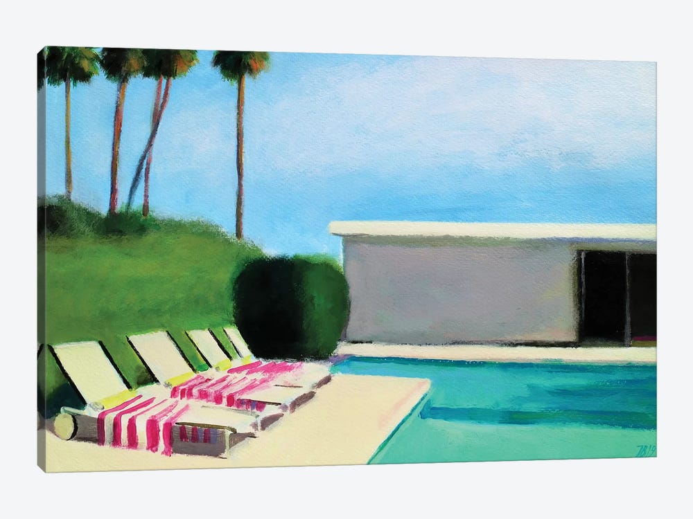 By The Swimming Pool by Ieva Baklane 1-piece Art Print