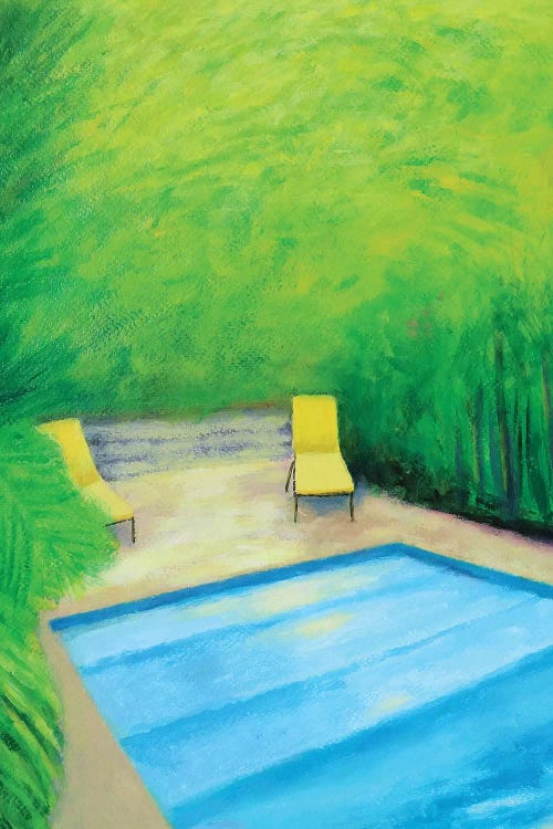 Two Yellow Chairs by Ieva Baklane wall art