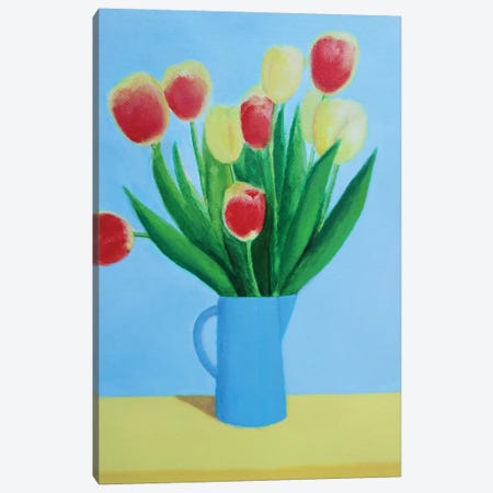 Tulips Canvas Print #IBA81} by Ieva Baklane Canvas Artwork