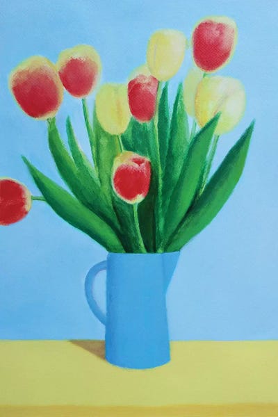 Unexpected Red: Tulips by Ieva Baklane