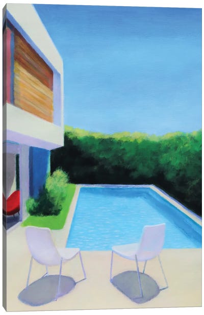 Summer Light Canvas Art Print - Swimming Pool Art