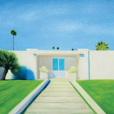 Light Blue Door by Ieva Baklane canvas print