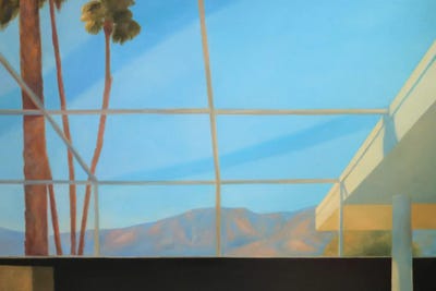 Room With A View Mountain View by Ieva Baklane framed canvas print