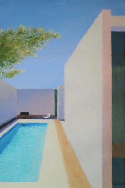 Olive Trees: Olive Branch And Swimming Pool by Ieva Baklane