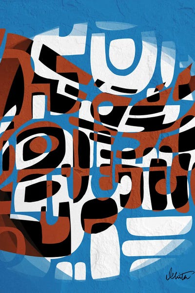 Bleu Brun by Ishita Banerjee multi panel art