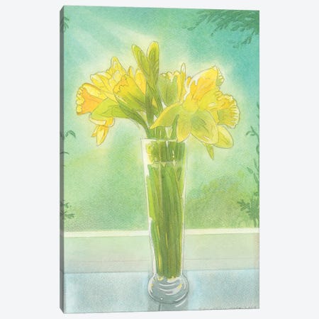 Daffodils I Canvas Print #IBK19} by Ian Beck Canvas Print