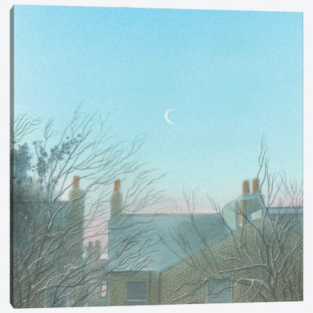 Daytime Moon St Margaret's 2023 Canvas Print #IBK22} by Ian Beck Canvas Artwork