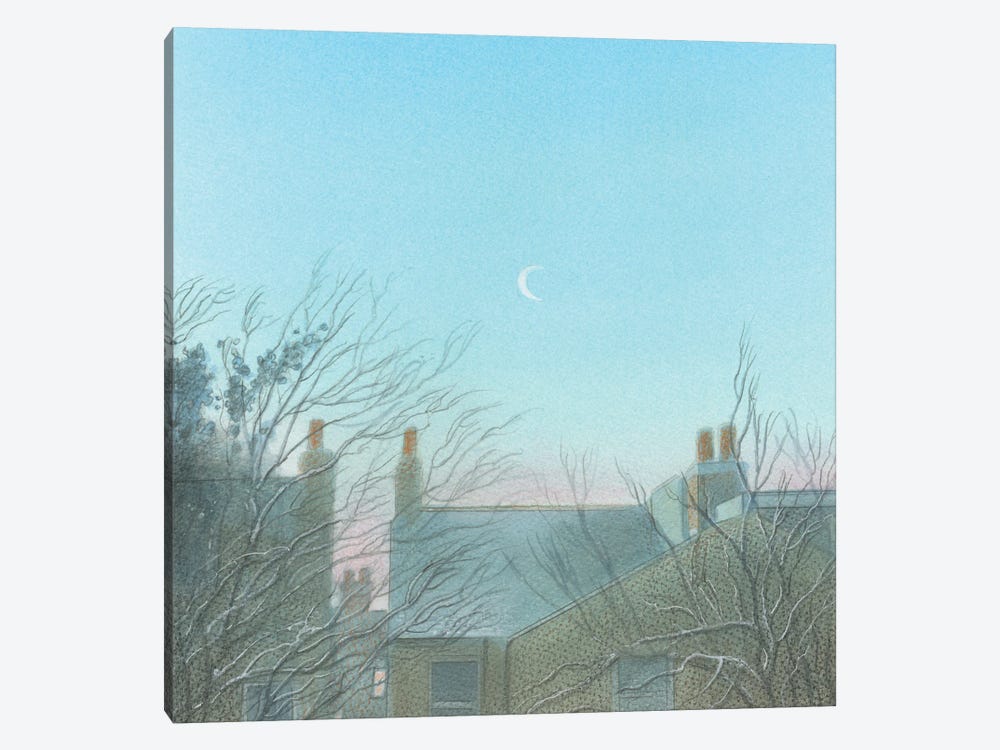 Daytime Moon St Margaret's 2023 by Ian Beck 1-piece Canvas Artwork