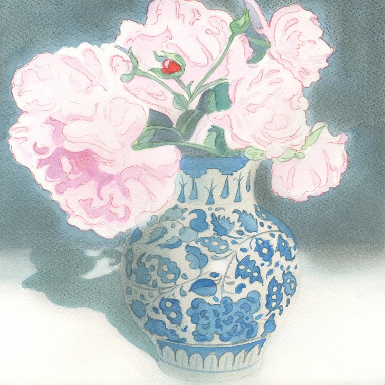 Garden Roses In A Moorish Pot June 2023