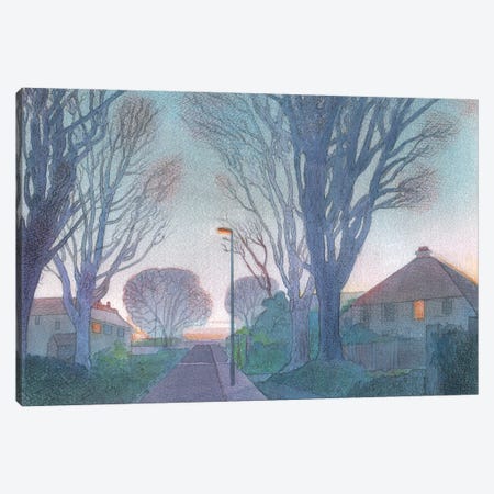 Isleworth Winter Evening Canvas Print #IBK32} by Ian Beck Canvas Print