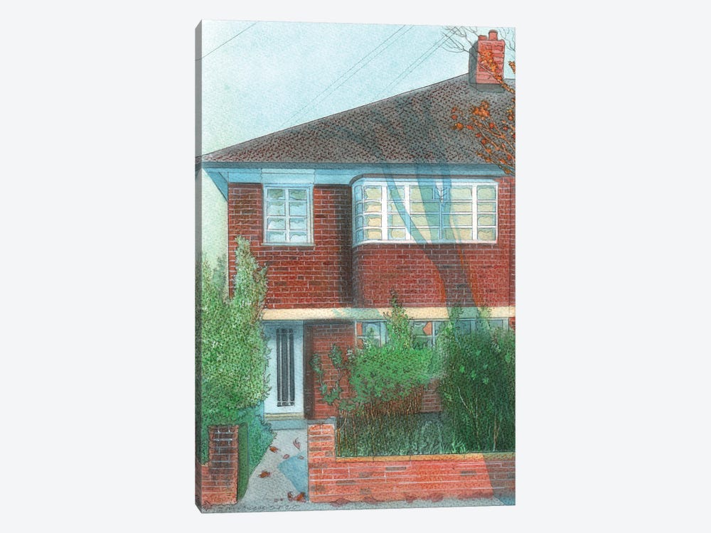 Modernist House With Tree Shadow East Twickenham by Ian Beck 1-piece Canvas Print