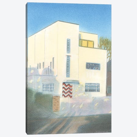 Modernist Style House April 2023 Canvas Print #IBK44} by Ian Beck Art Print