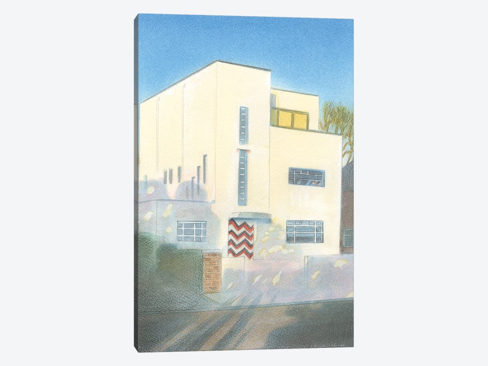Modernist Style House April 2023 by Ian Beck 1-piece Canvas Wall Art