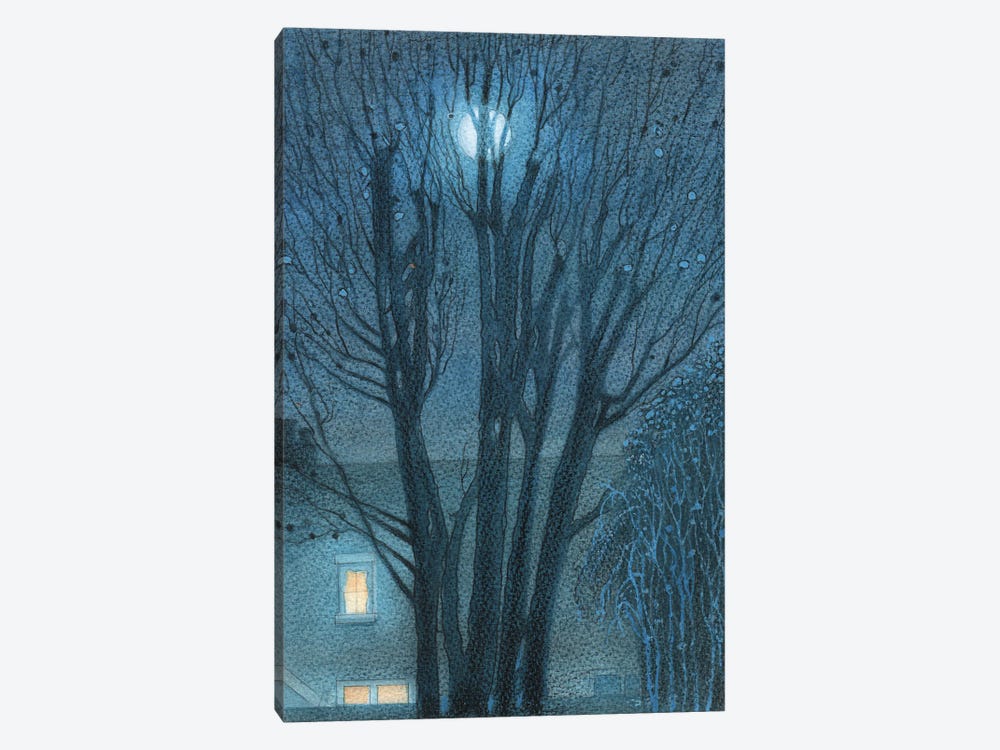 Moon In Sycamore Winter by Ian Beck 1-piece Art Print