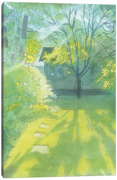 Morning Light In The Garden April 2023 Canvas Art Print - Ian Beck