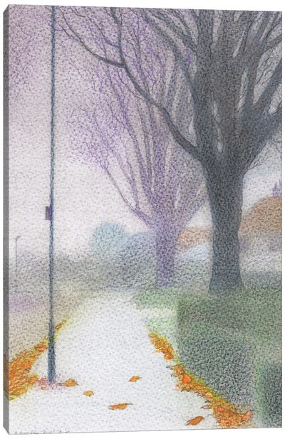 Fog In Isleworth Canvas Art Print - Ian Beck