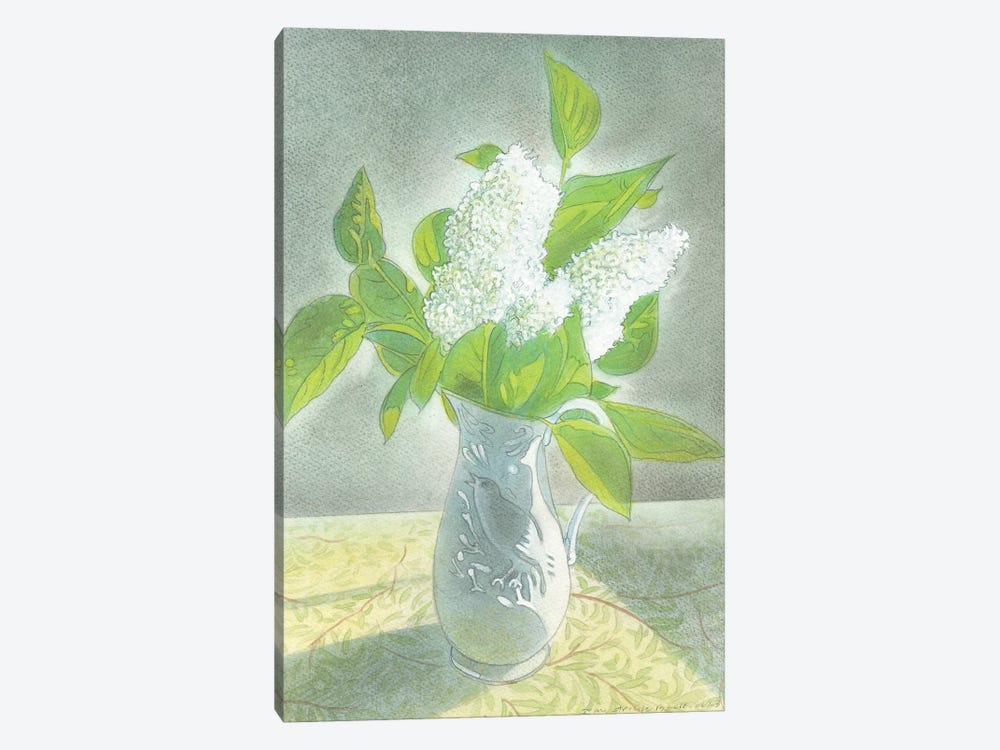 White Lilac In A White Jug by Ian Beck 1-piece Canvas Artwork
