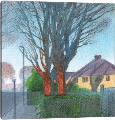 Winter Trees Isleworth II Canvas Art Print - Ian Beck