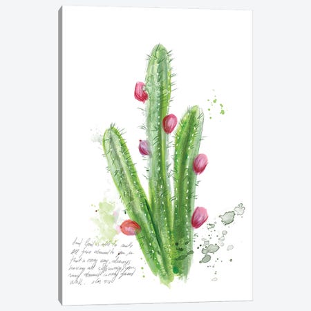 Cactus Verse II Canvas Print #IBL16} by Ingrid Blixt Canvas Print