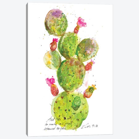Cactus Verse III Canvas Print #IBL17} by Ingrid Blixt Canvas Print