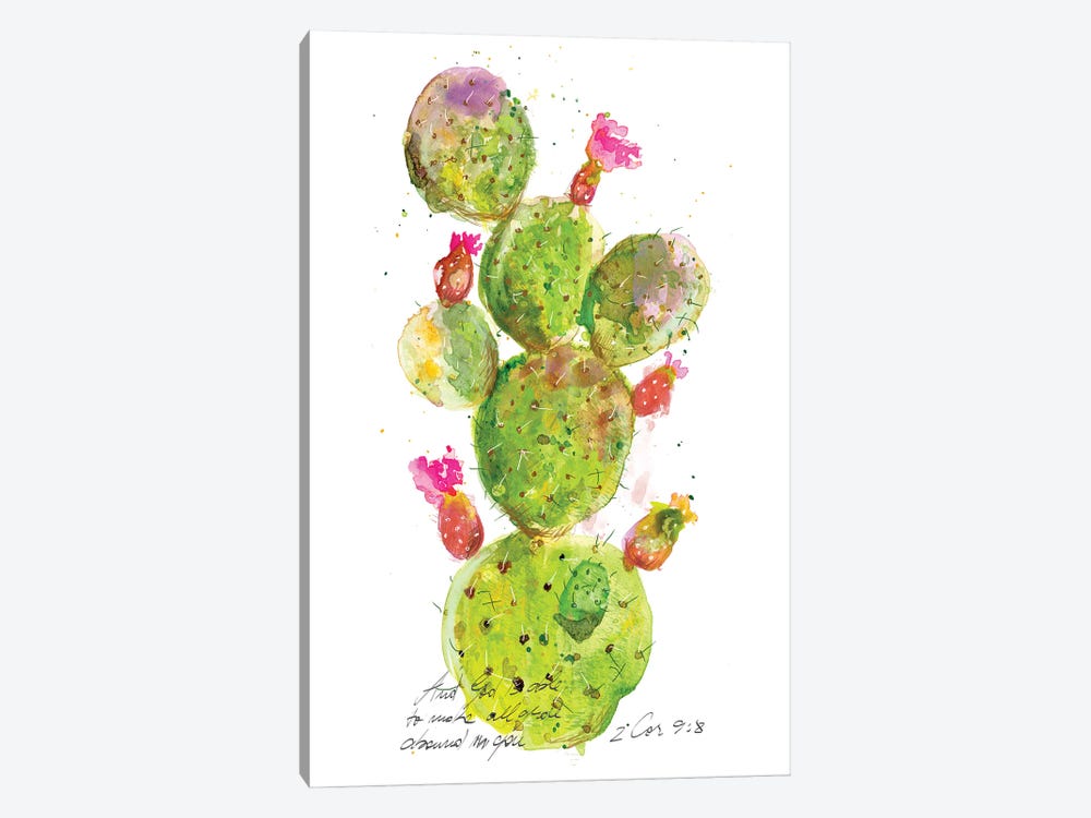 Cactus Verse III by Ingrid Blixt 1-piece Canvas Art Print