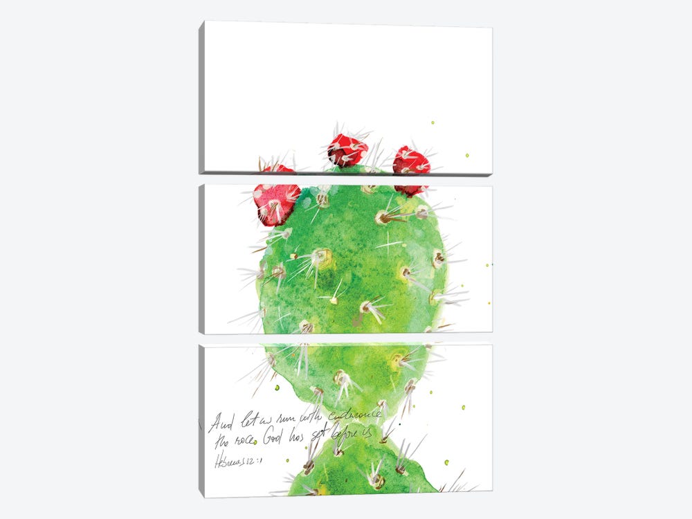 Cactus Verse IV by Ingrid Blixt 3-piece Canvas Wall Art