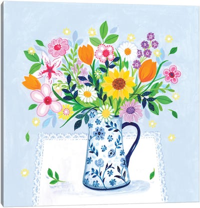 A Bouquet Of Flowers Canvas Art Print - Isabelle Brent
