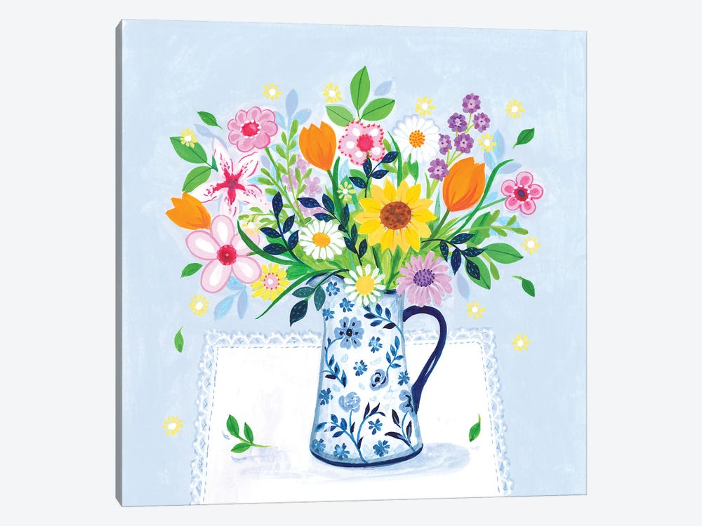 A Bouquet Of Flowers by Isabelle Brent 1-piece Canvas Artwork