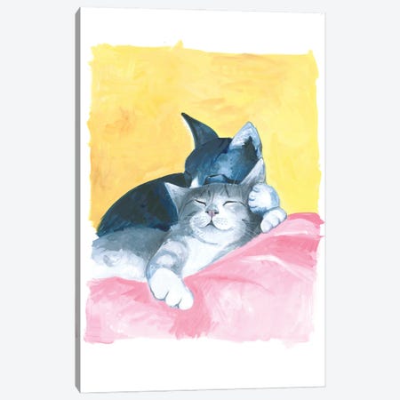 Cat Siesta Canvas Print #IBR21} by Isabelle Brent Art Print